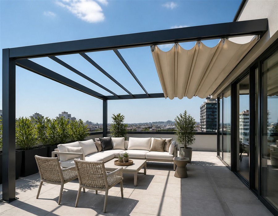 Terasta pergola tente